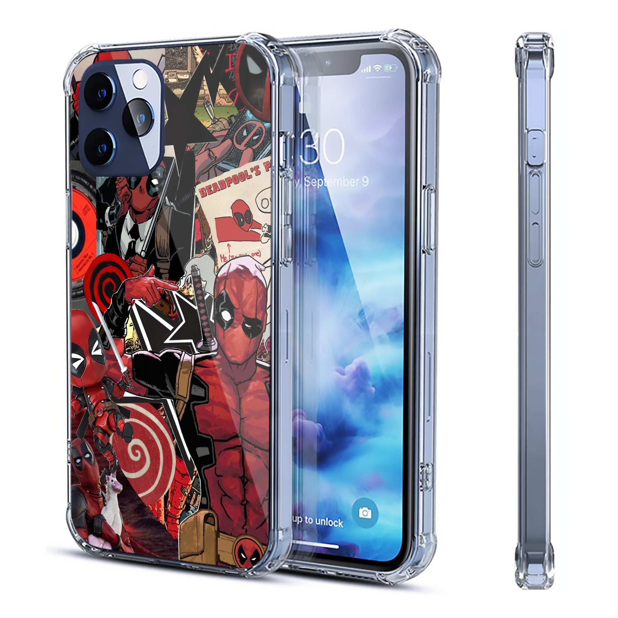 （画像用） Deadpool デッドプール 【iPhone 12シリーズ対応】透明スマホケース（クリアソフトケース）